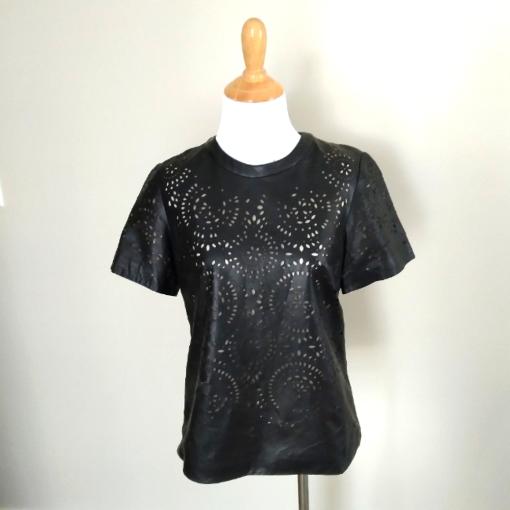 Leather Laser cut Top